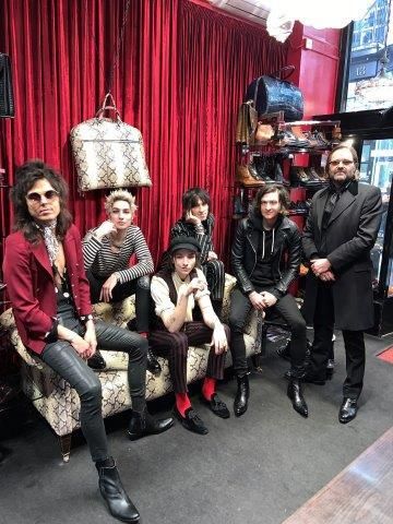 Palaye Royale visit to our Piccadilly shop pre Shepards Bush Gig