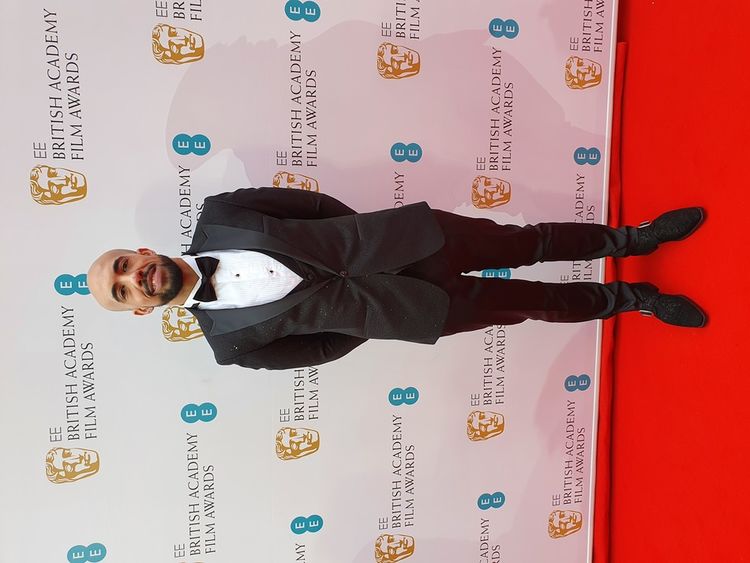 Mr Ghost in his Hoodoo's at the BAFTAS