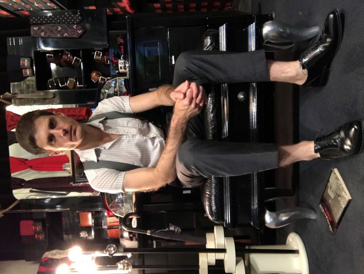 Pablo New York in his black Harkers.