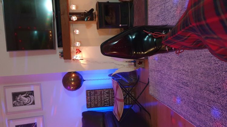 Mark South styling the new year in his tartan trousers and Bordo moons