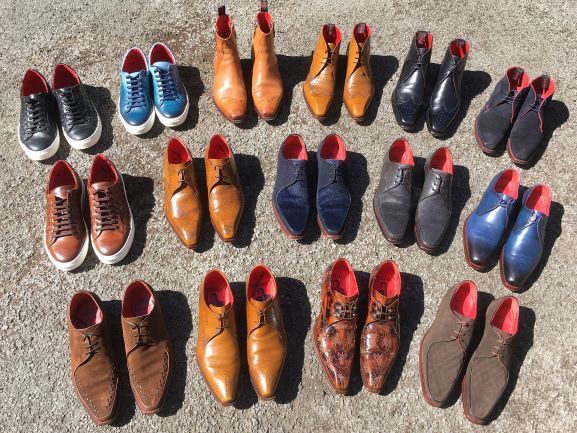 Mr Nick Phillips collection, freshly polished and bathing in the sun.