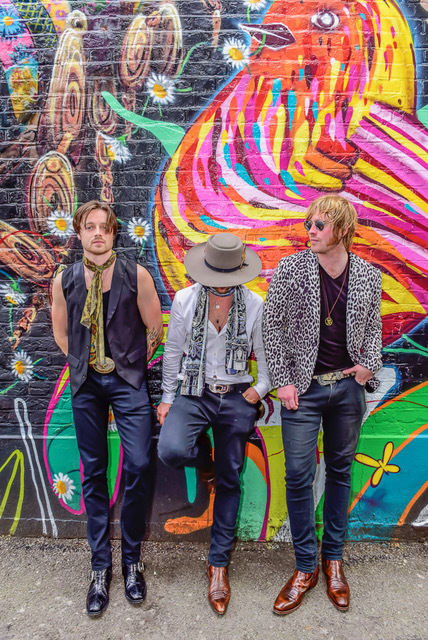 Slydigs at their Camden Rock performance in the Bolan, Rochester and Lynott boots!