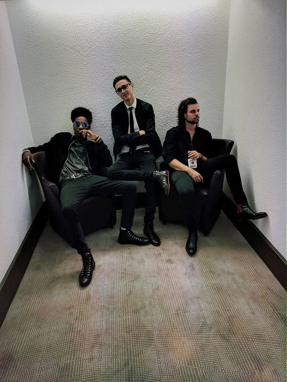 Theo , Meshack and Dennis wearing Vicious , Hannibal and Killer