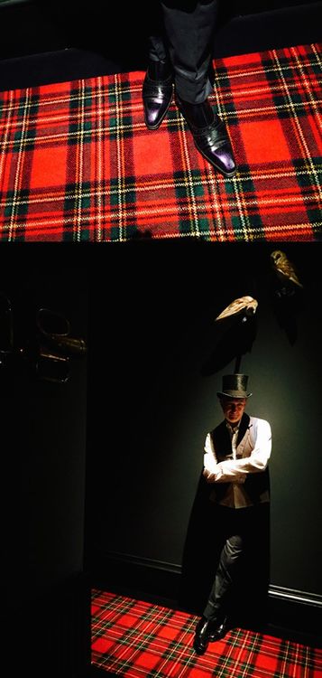 Chris Pearson ready to dissapear down the rabbit hole at the Glazebrook House Hotel in Devon, whilst