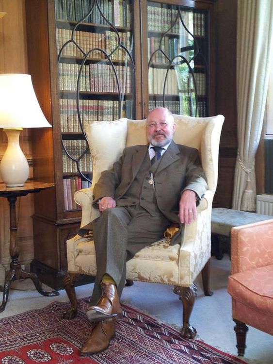 Peter Reay at his daughters wedding looking every bit the Lord. 