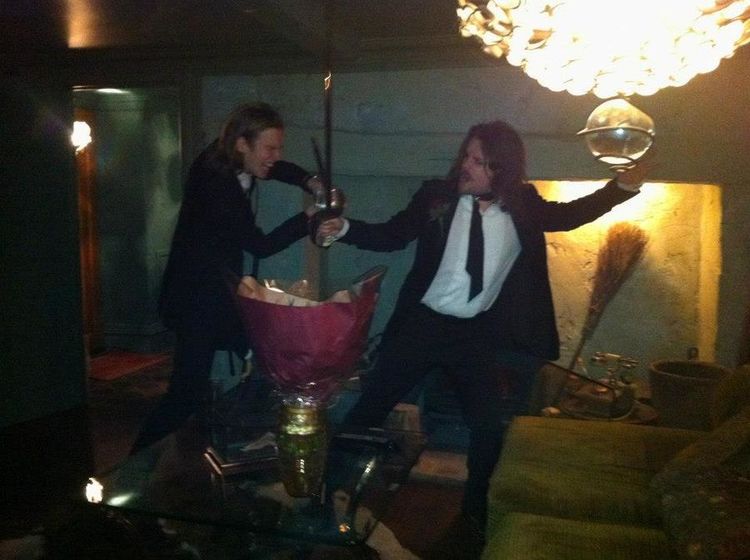 Two more Jeffery-West boys; Caspar and Dan mid-battle