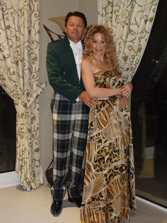 Dave Kiernan in his Tartan Trews in ready to Ceilidh the night away in Muscat, Oman