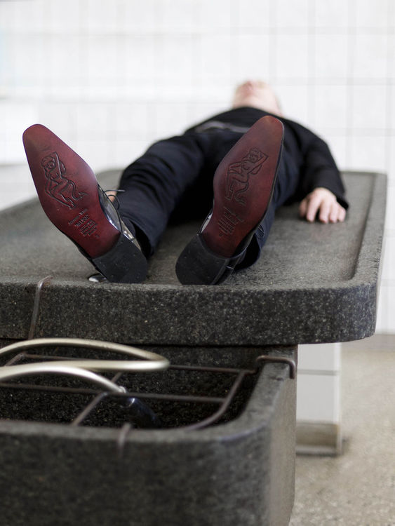 Even upon the autopsy table Andreas will wear Jeffery-West.