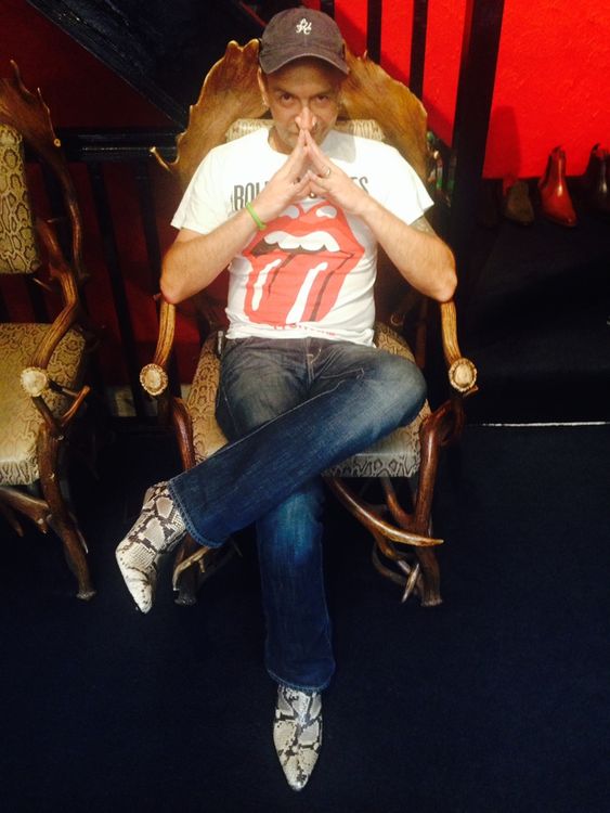 Mr Guy Hill, winner of the - Name a Last - competition, striking an evil genius pose reminiscent of 