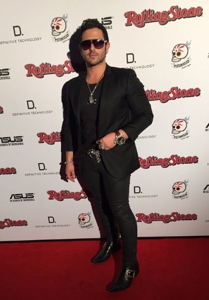 Anthony Troiano wearing his Rochester Ant's at the Rolling Stone Awards.