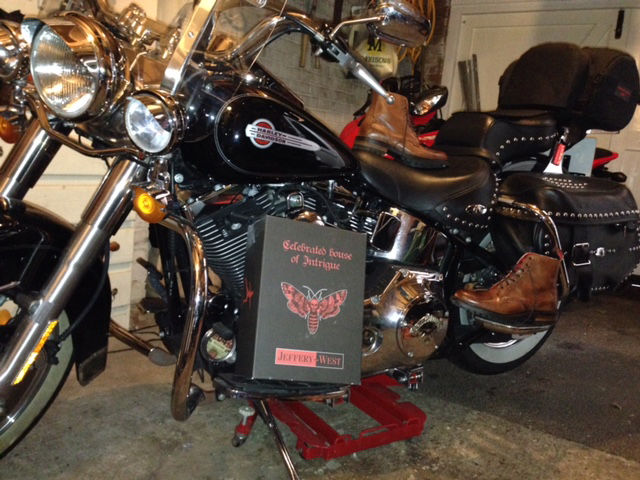 Easy Rider Stephen Hall puts his Harley to good use.