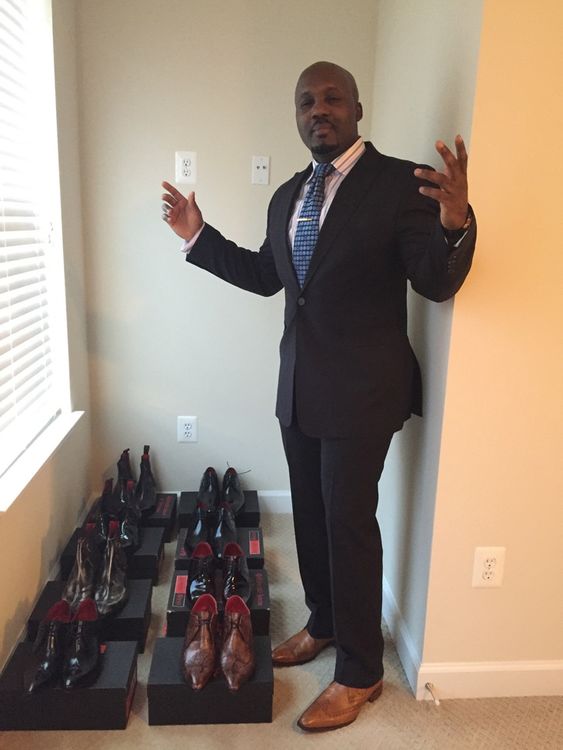 Fube Gamnje sporting his JW's next to his fantastic collection!