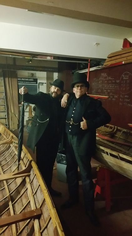 At the Whitby Rowing Club on Halloween - awaiting the arrival of the Count!