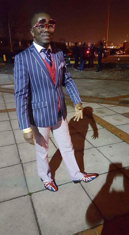 Mr Styven wearing his Albion Oxford Union Jack shoes!