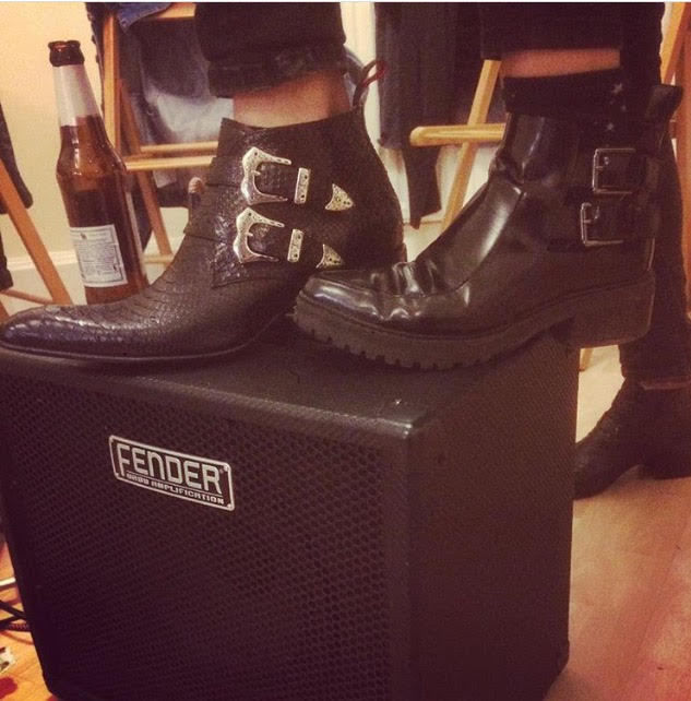 Our very own Francis in his Deadwood Buckle Strap Chukka, 'twinning' with Christina!