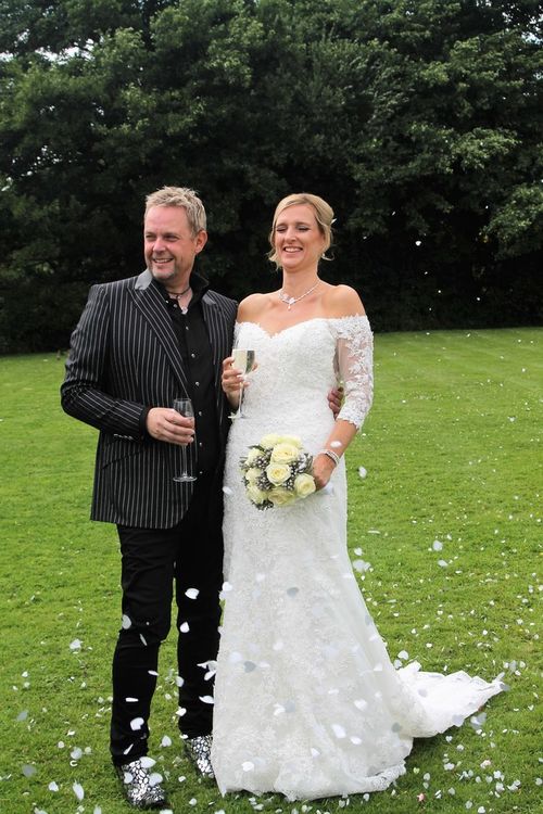 Soulmates , James and Cathie , looks like you had a wonderful day. James is wearing Rochester Crusad