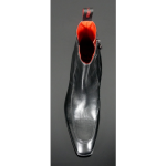 'Nude' Apron front zip boot