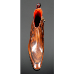 'Nude' Apron front zip boot