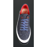 Apollo L066 'MIDNIGHT' Floral embossed suede sneaker