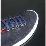 Apollo L066 'MIDNIGHT' Floral embossed suede sneaker