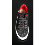 Apollo L066 'MIDNIGHT' Floral embossed suede sneaker