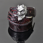 Decadent belt - 'My Lucky' Black and Red Diablo Snake