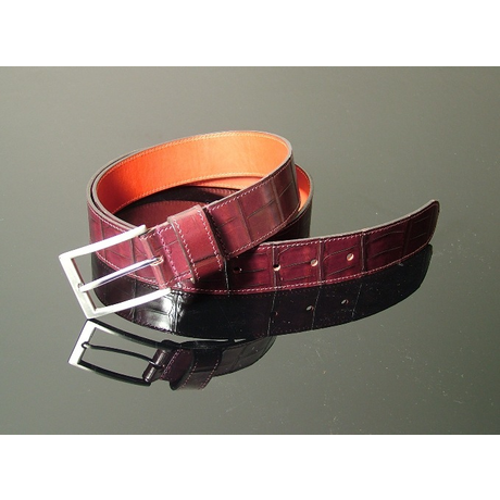 Dirk Jeans Belt - Burgundy Croc