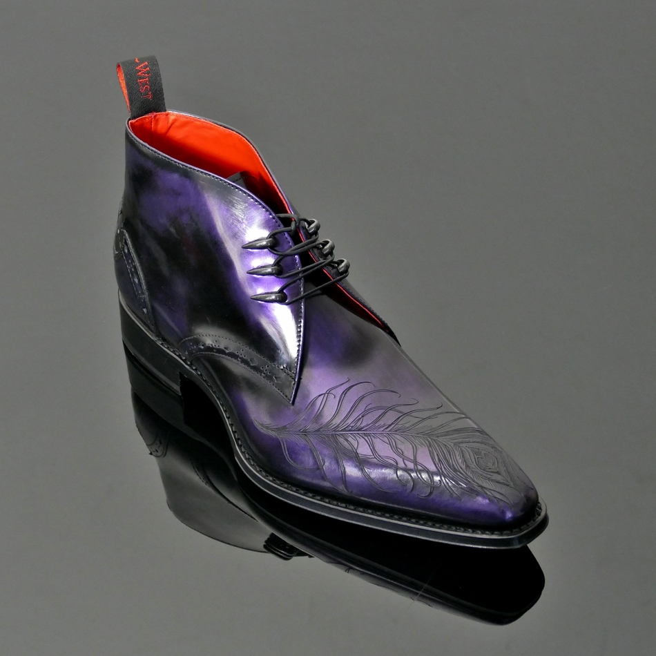 Moon 'Eye' Peacock feather Chukka Boot