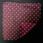 Plum Polka Skull Scarf and Pocket Square Set
