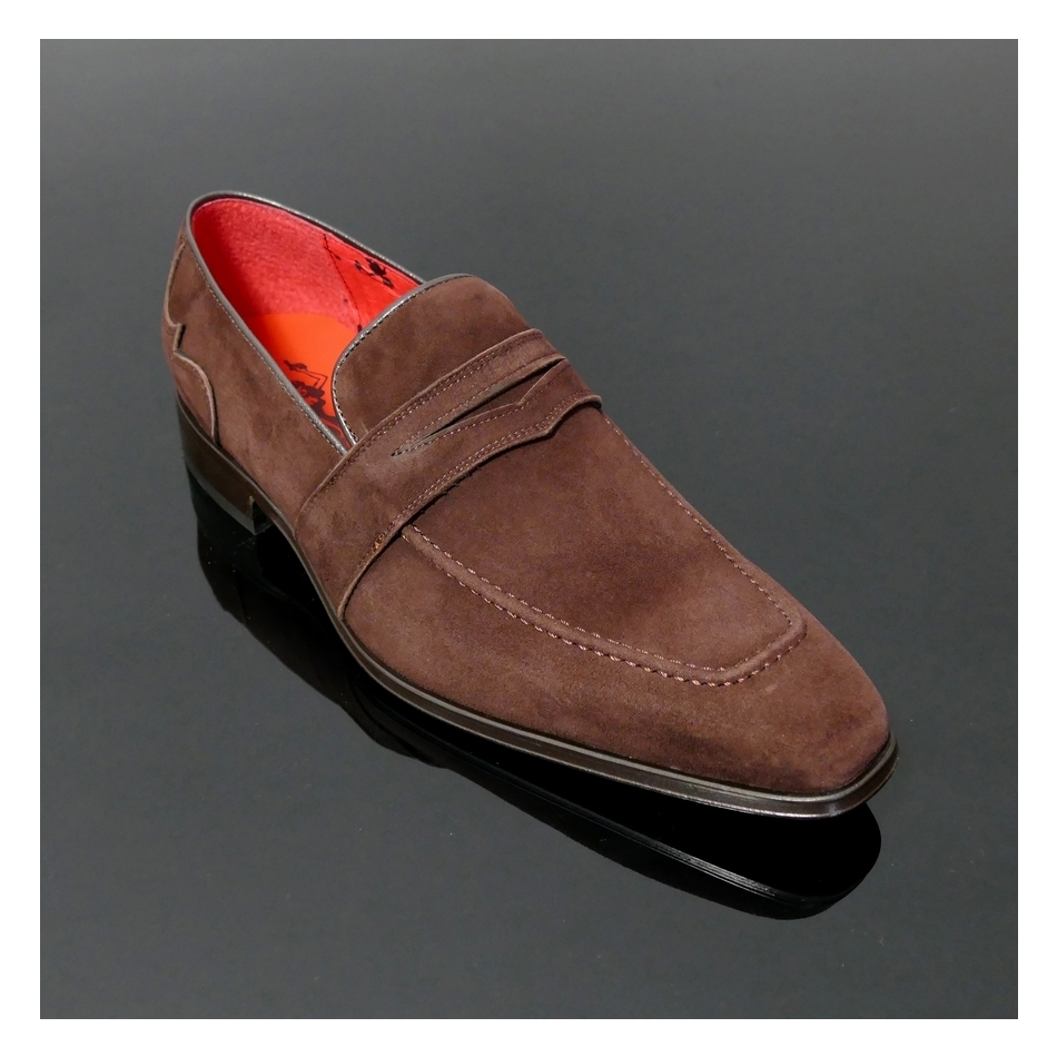Soprano K630 D'ELEGANCE Brown Suede Saddle slip on