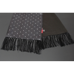 The Jewel - Black/White Diamond Silk Wool backed scarf