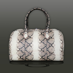 The 'Nightporter' Overnighter Bag - Natural Diamante Snake