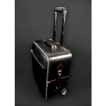 The 'Weekender' Wheeled Suitcase- Black Calf