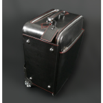 The 'Weekender' Wheeled Suitcase- Black Calf